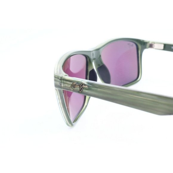 Maui Jim Onshore MJ798-15C Olive Stripe Fade Sunglasses Green Polarized Lens (B) main image 10